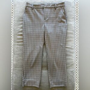 Liverpool Tan, Brown and Cream Plaid Trousers Women’s Size 14